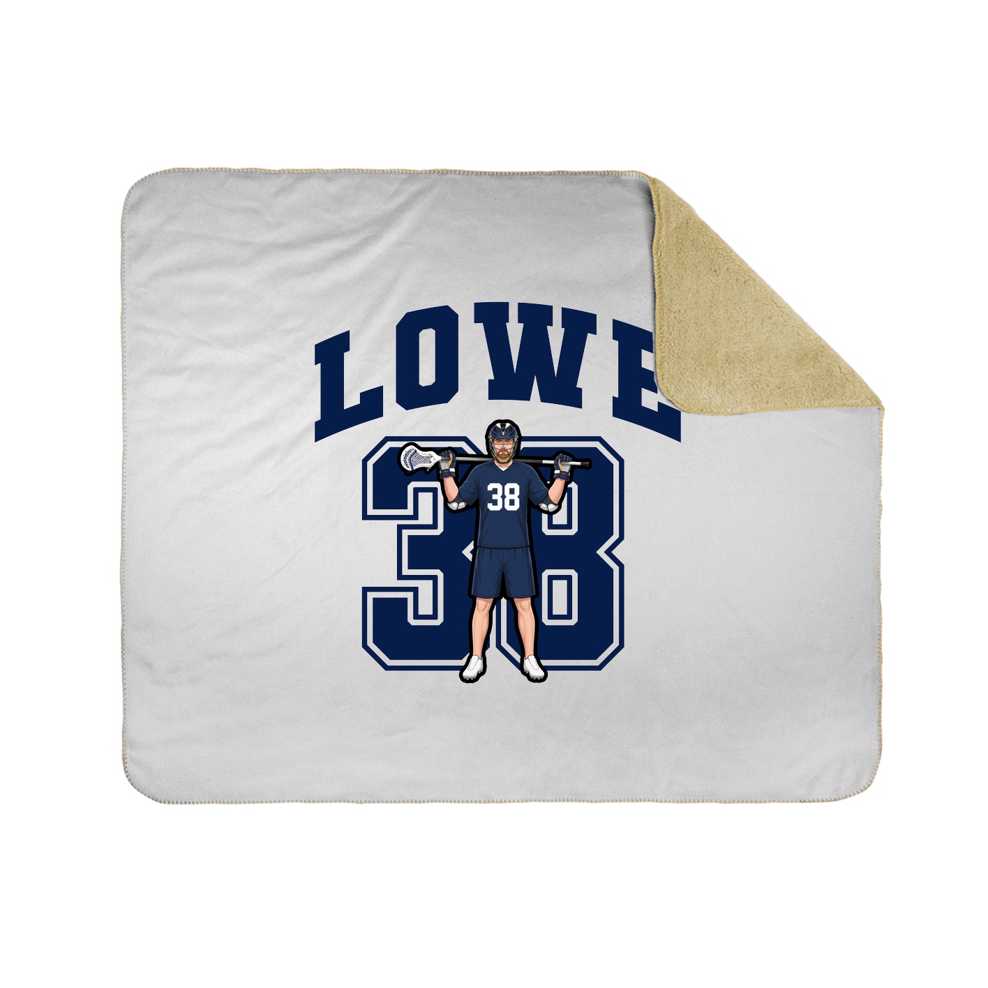 Throw Blanket — Number in White