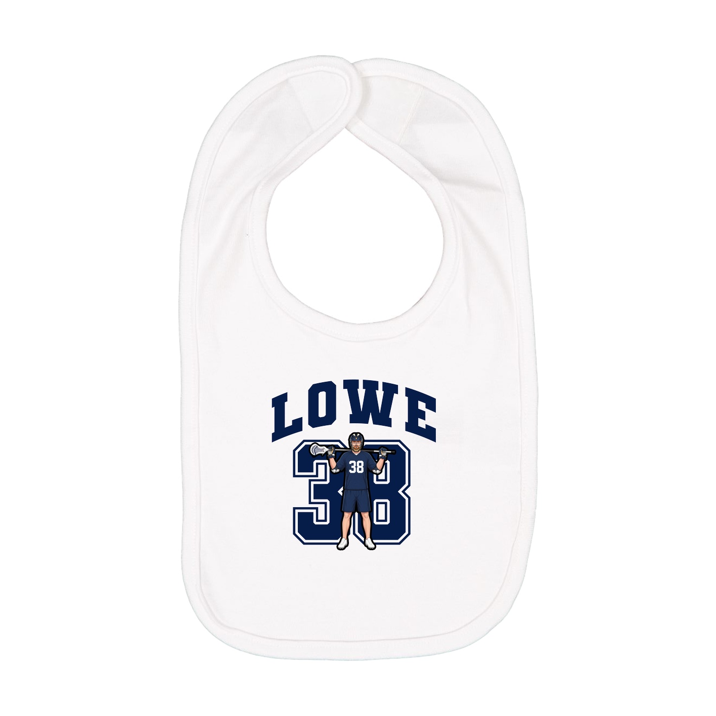 Infant Bib — Number in White