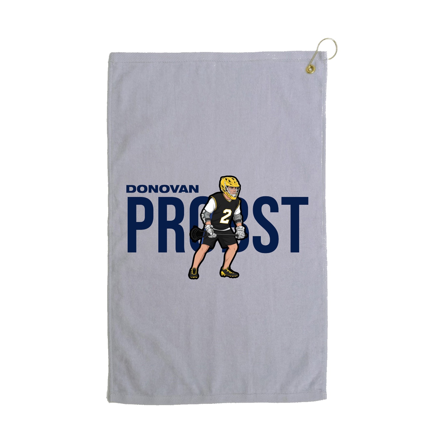 Golf Towel — Player Name in Grey