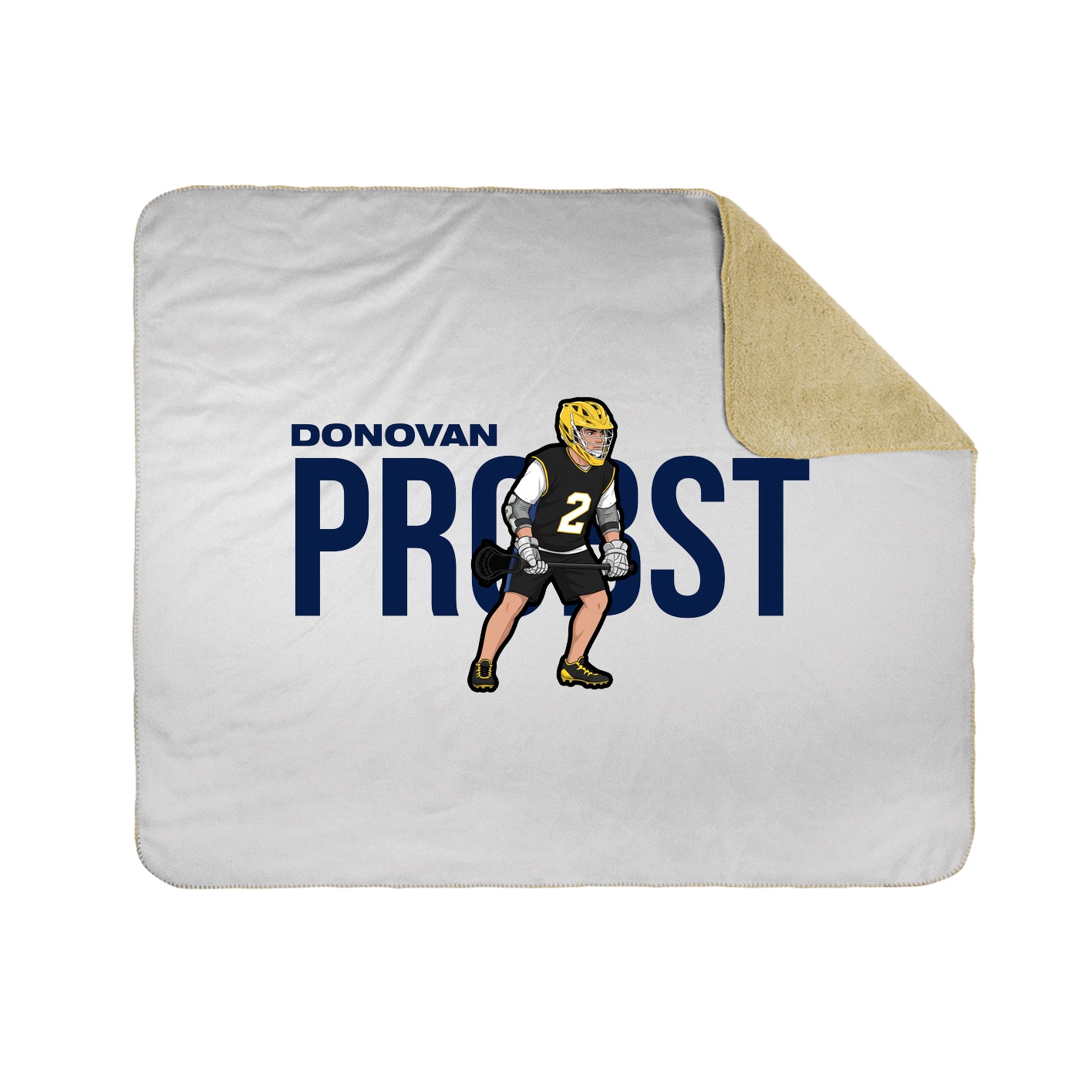 Throw Blanket — Player Name in White