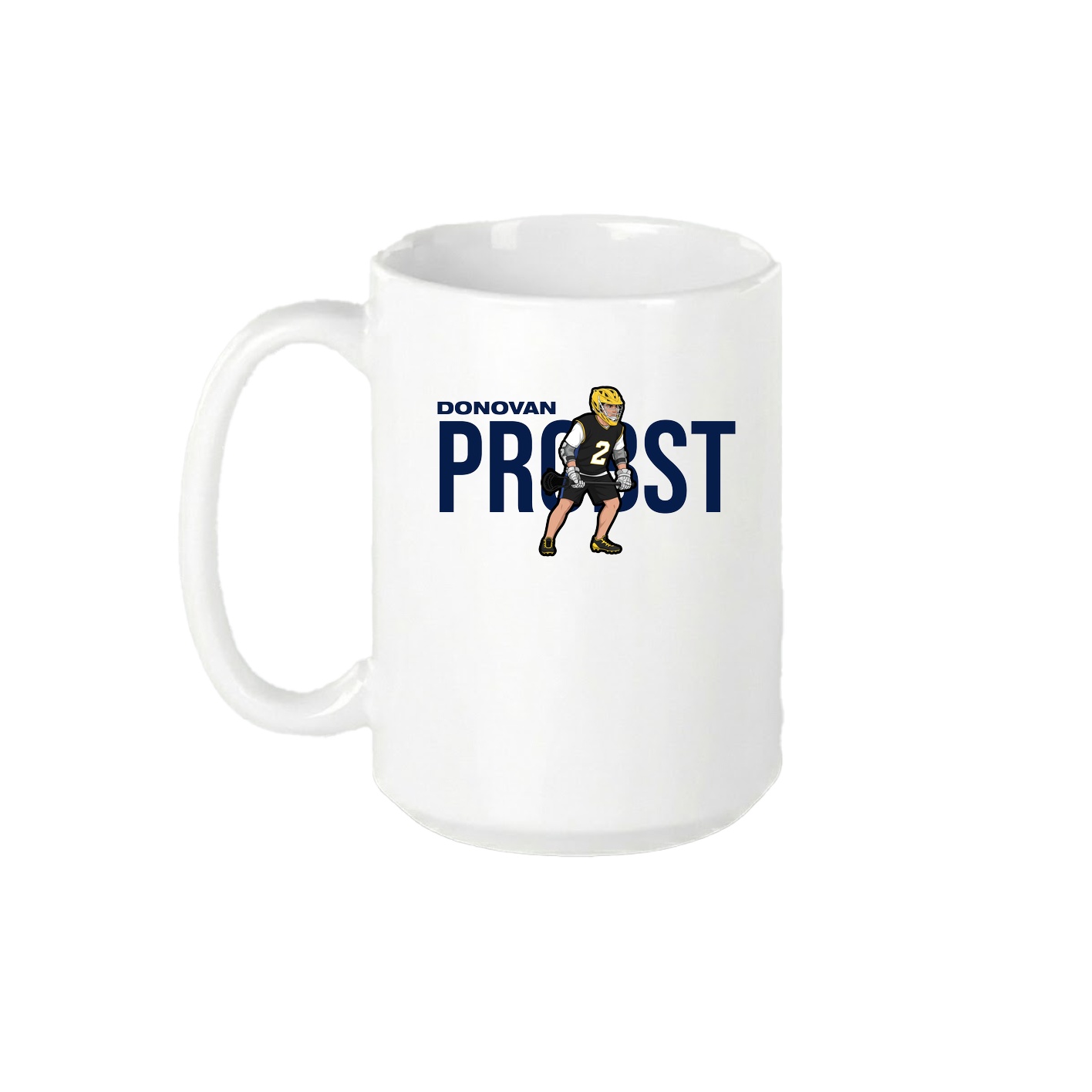15oz Coffee Mug — Player Name in White
