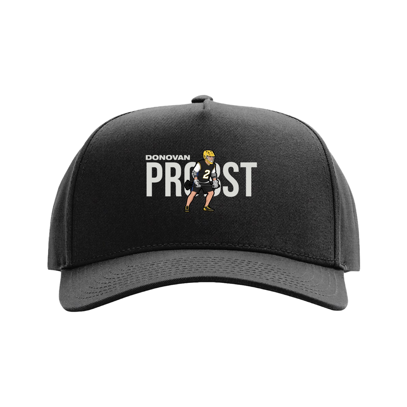 Full Fabric Five-Panel Champ Cap — Player Name in Black
