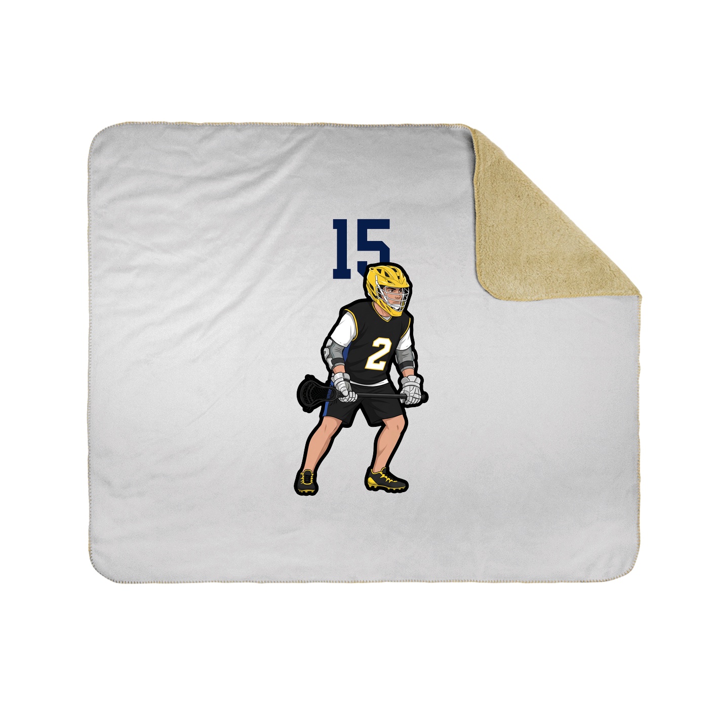 Throw Blanket — Number Top in White