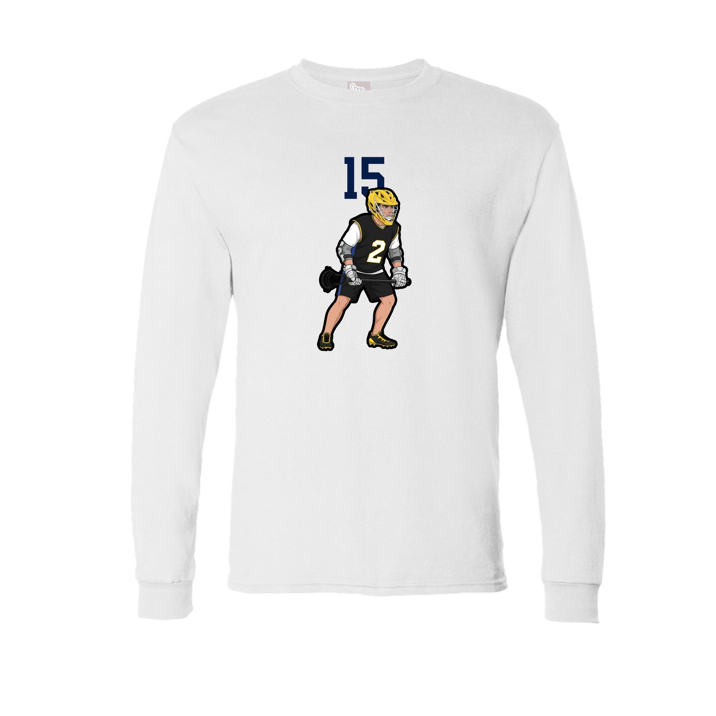 Long Sleeve Tee — Number Top in White