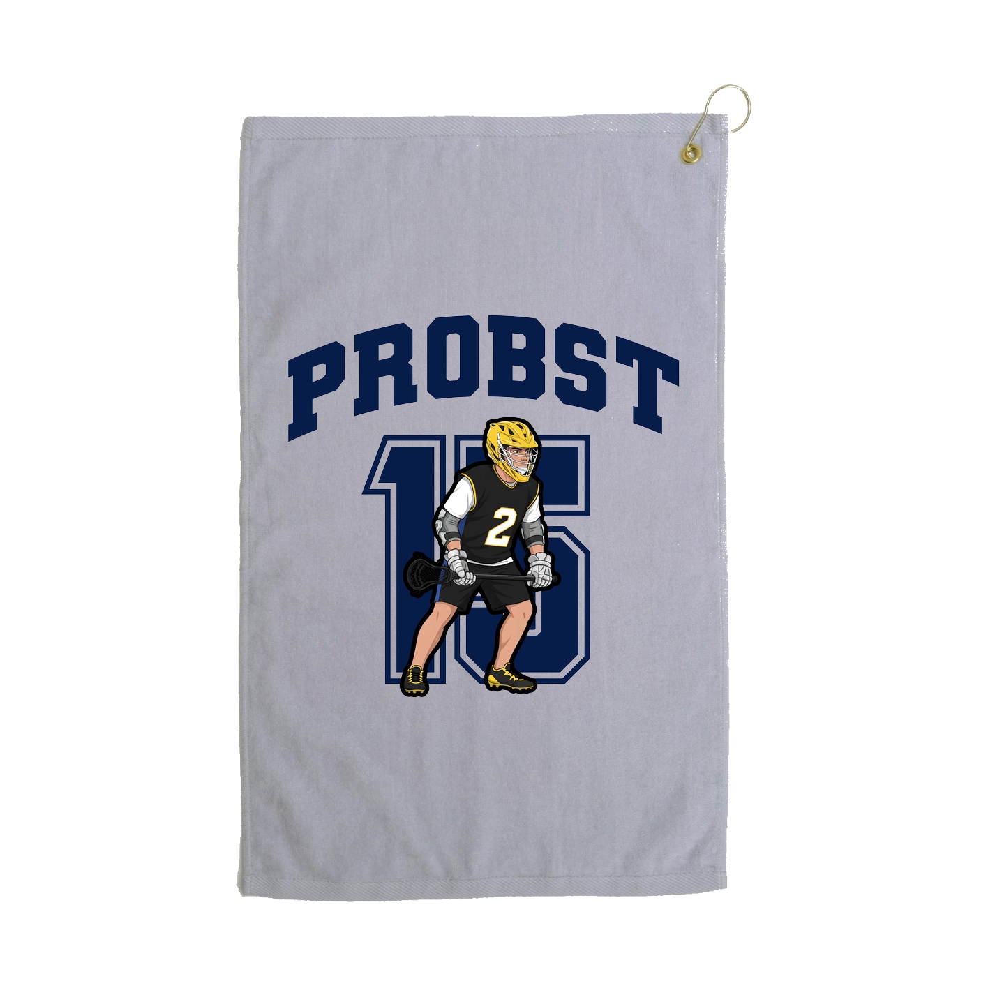 Golf Towel — Number in Grey