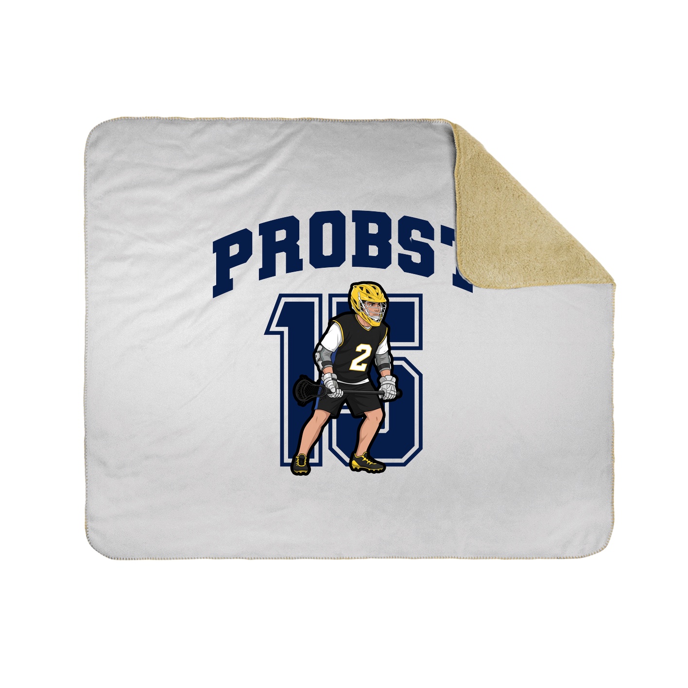 Throw Blanket — Number in White