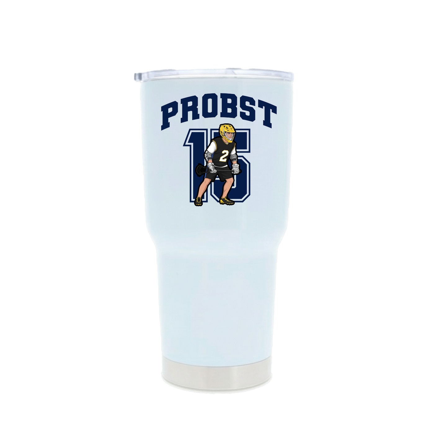 30oz Stainless Steel Tumbler — Number in White