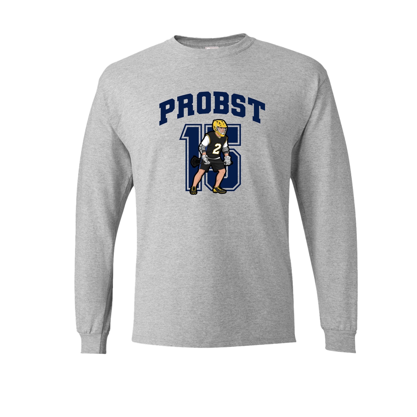 Long Sleeve Tee — Number in Grey
