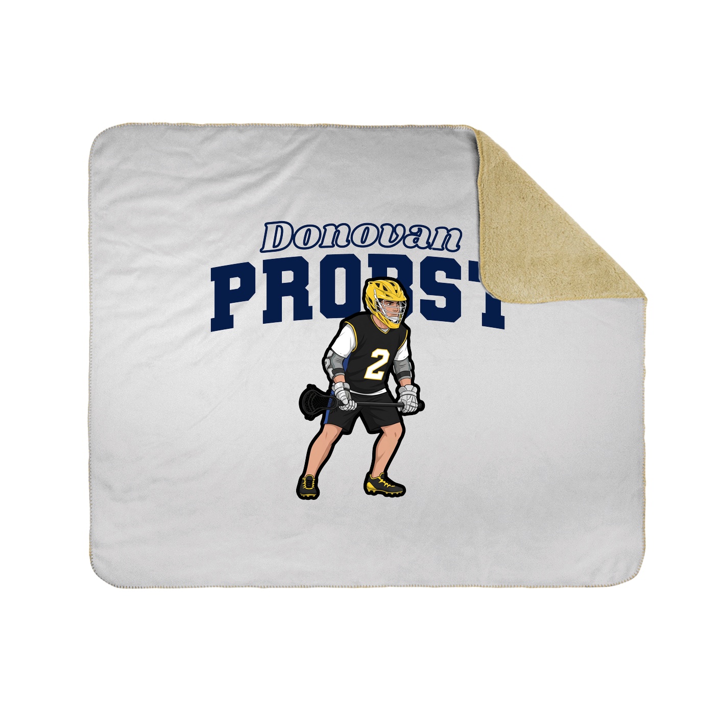 Throw Blanket — Name Arch in White