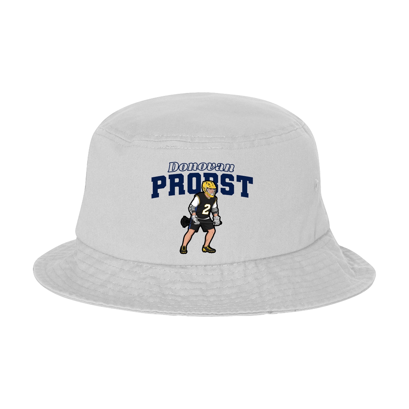 Bucket Cap — Name Arch in White