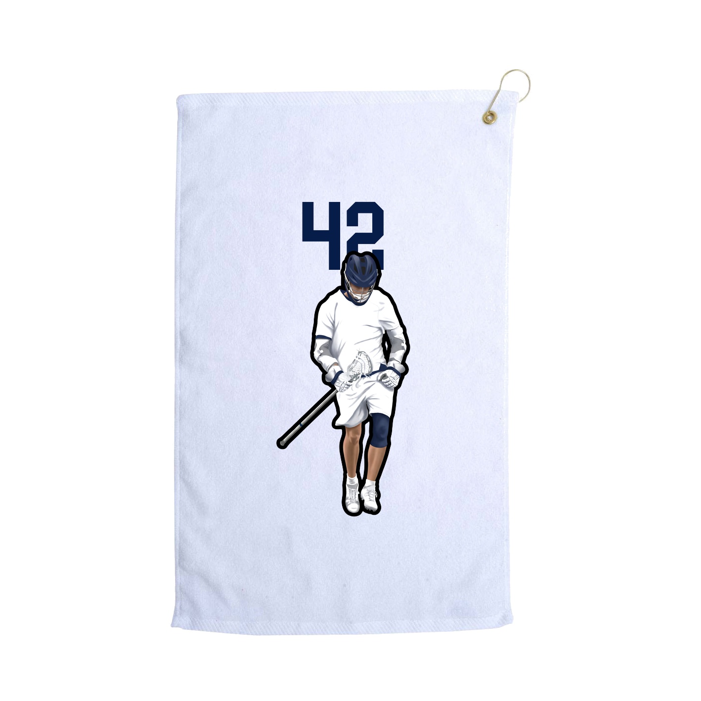 Golf Towel — Number Top in White
