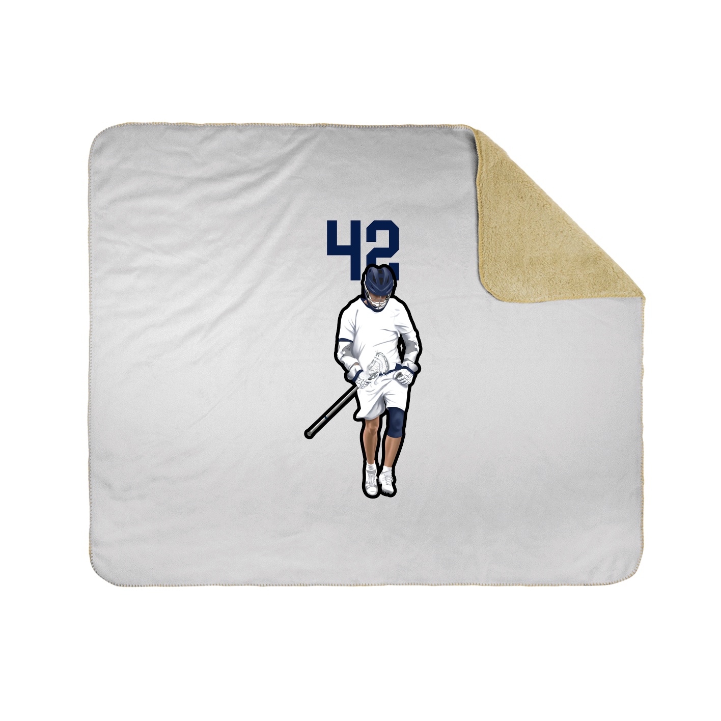 Throw Blanket — Number Top in White