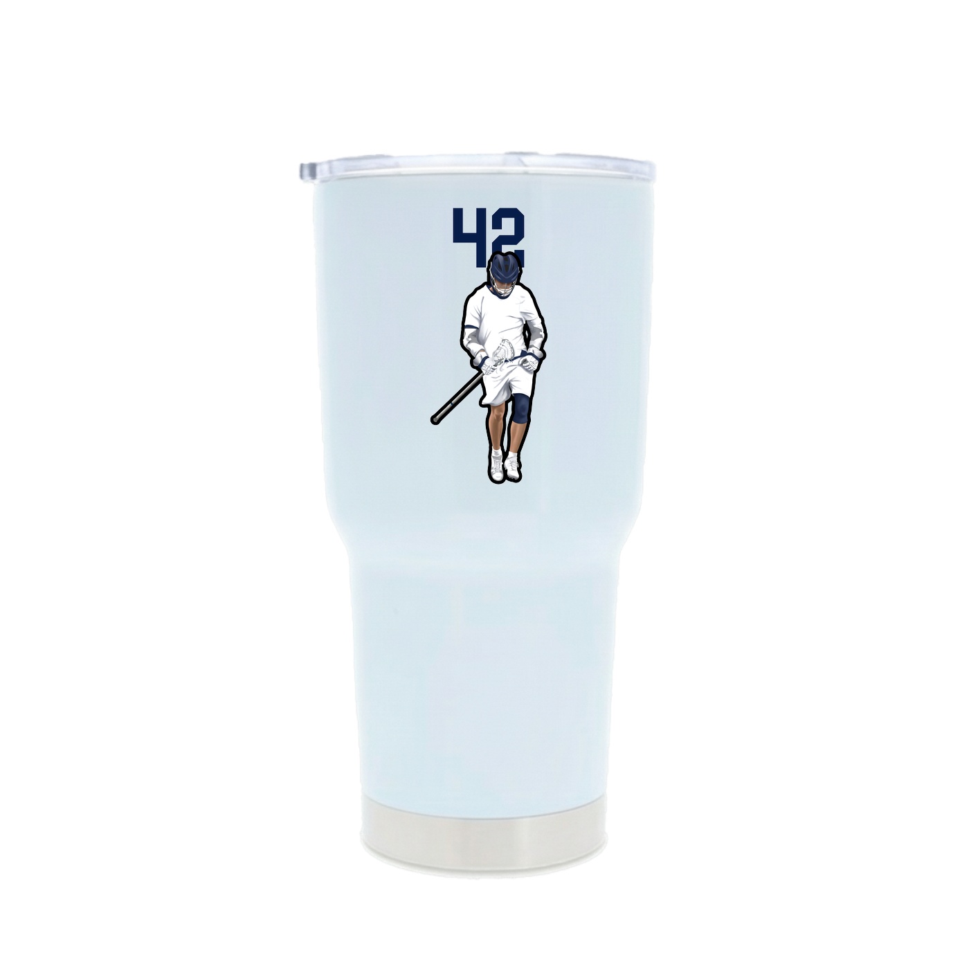 30oz Stainless Steel Tumbler — Number Top in White