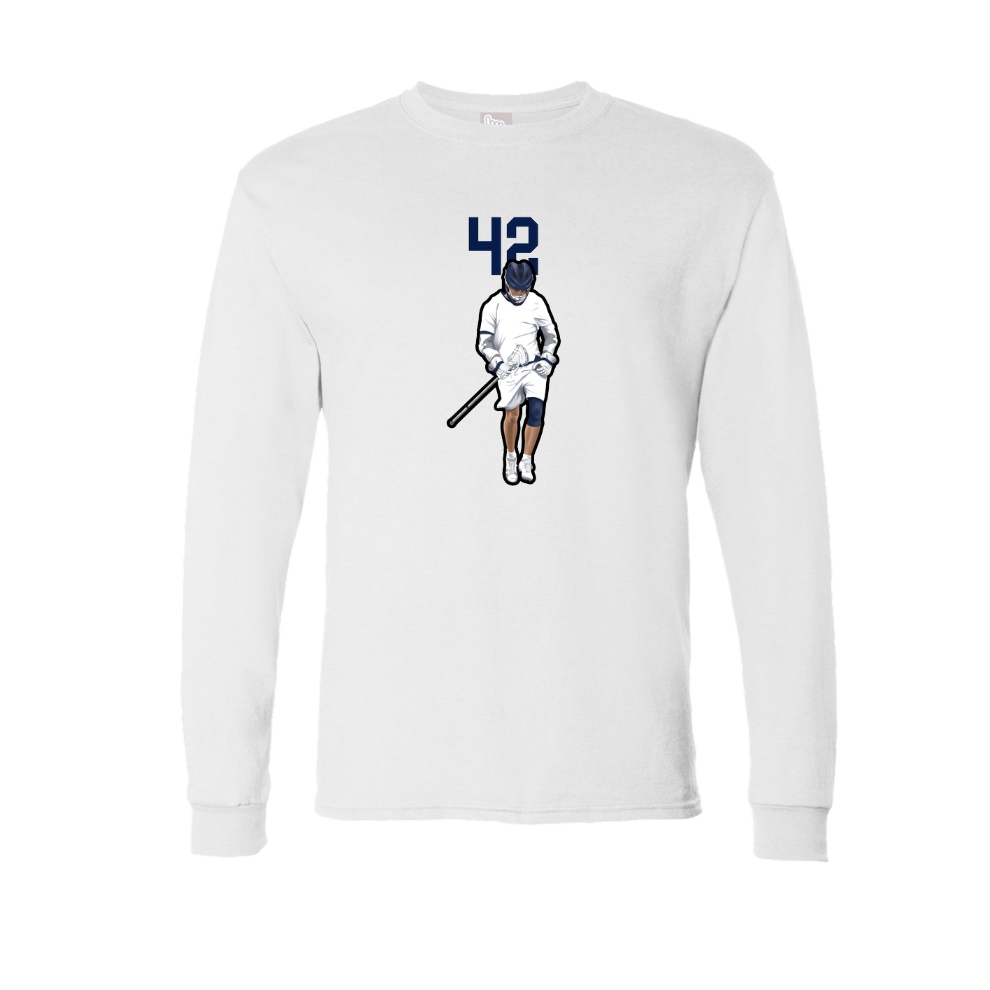 Long Sleeve Tee — Number Top in White