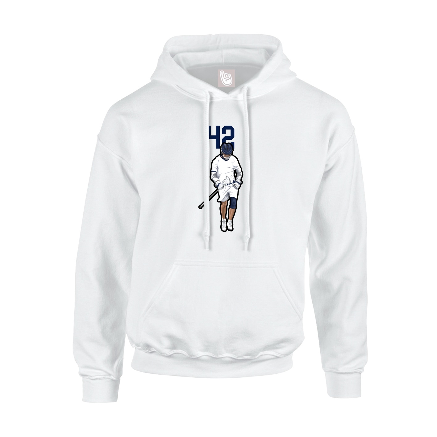 Hoodie — Number Top in White