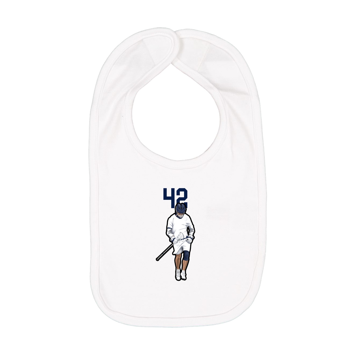 Infant Bib — Number Top in White
