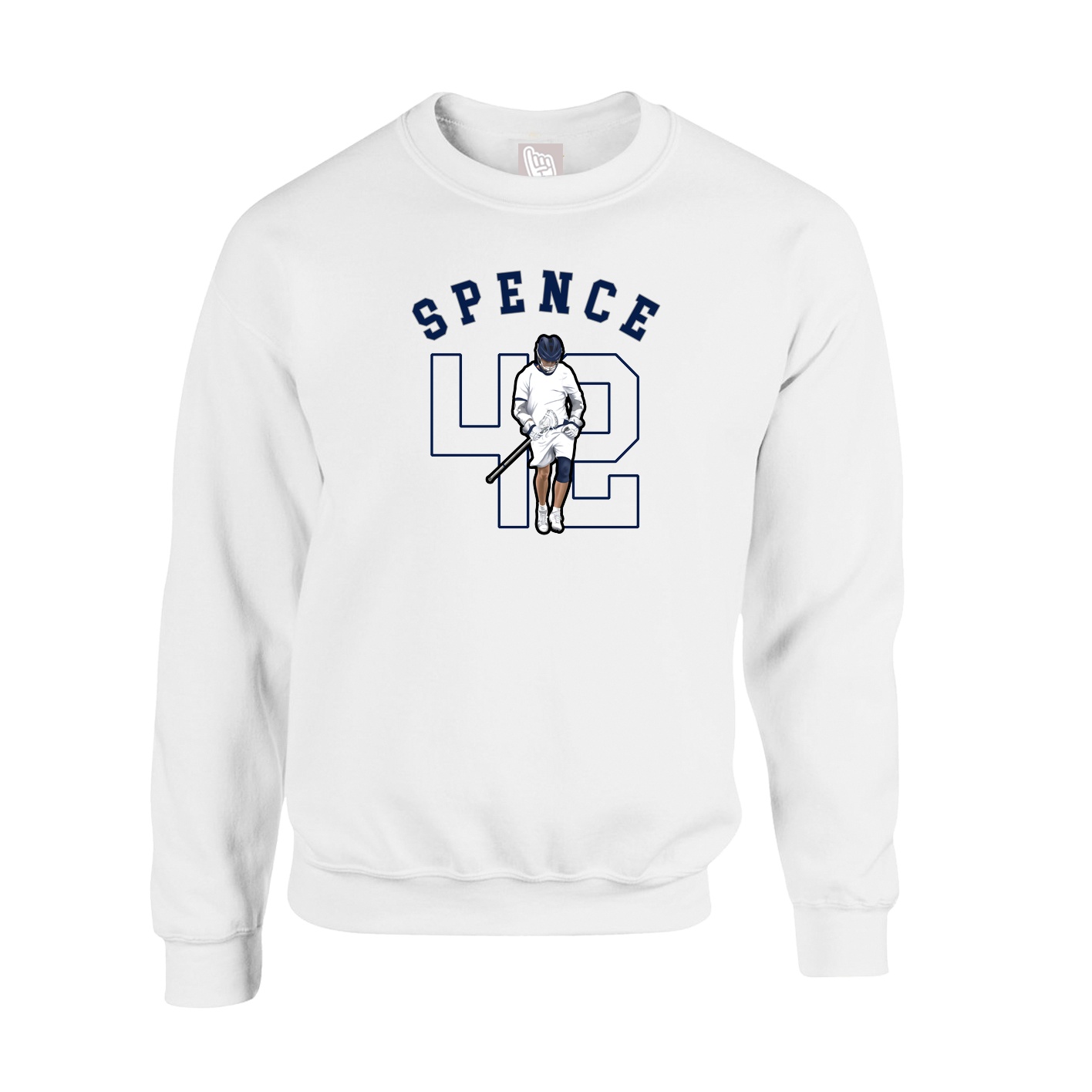 Fleece Crew — Shirsey Arch in White