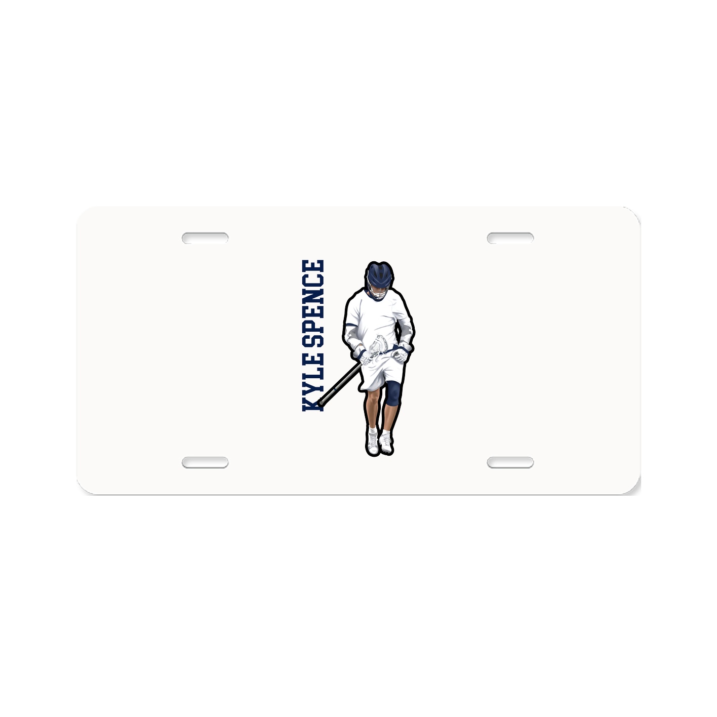 License Plate — Name Vertical in Classic