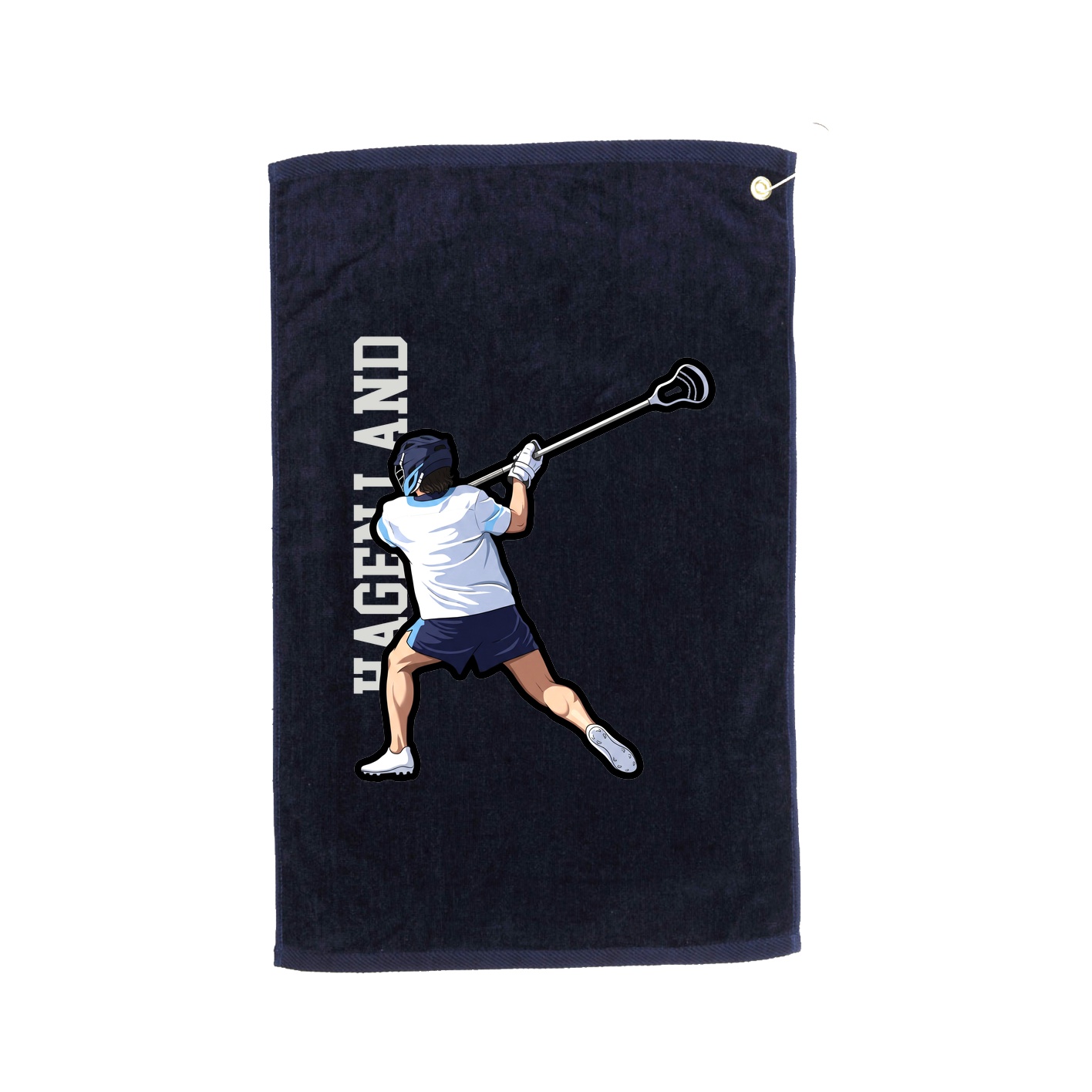 Golf Towel — Name Vertical in Navy