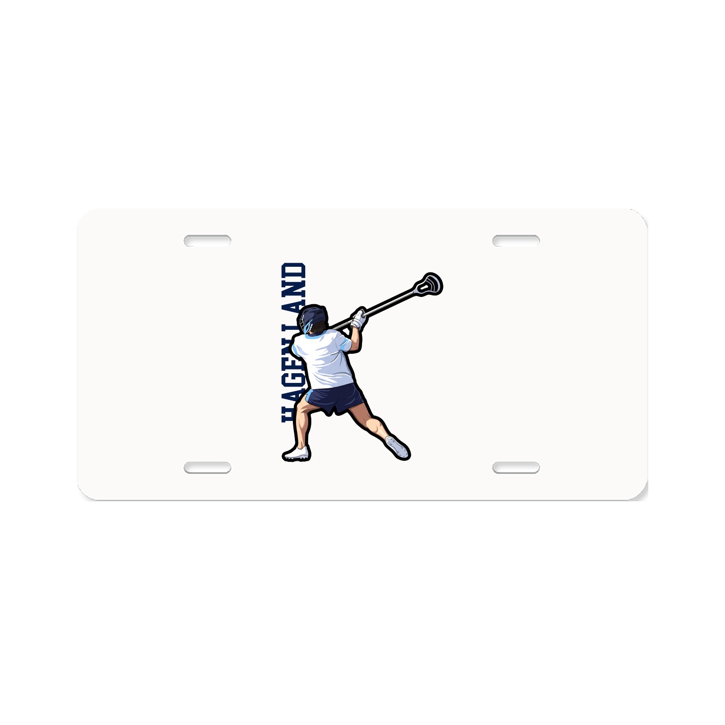 License Plate — Name Vertical in Classic
