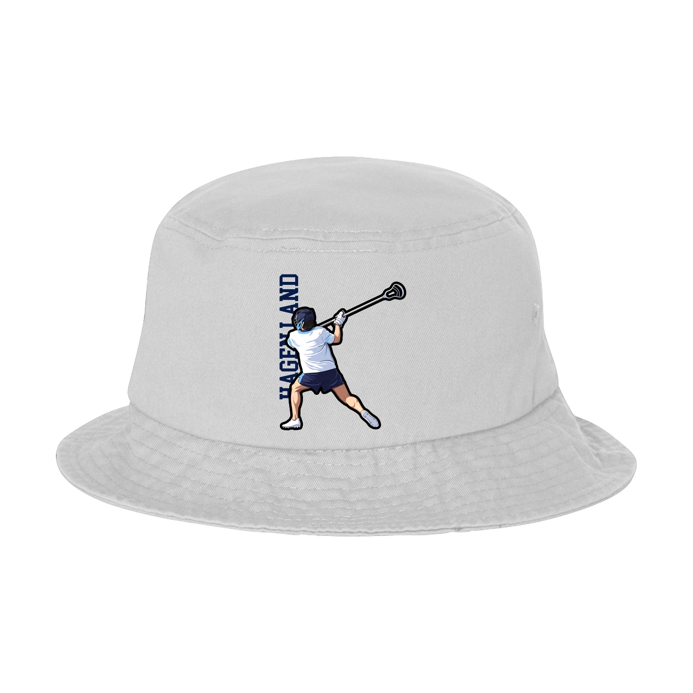 Bucket Cap — Name Vertical in White