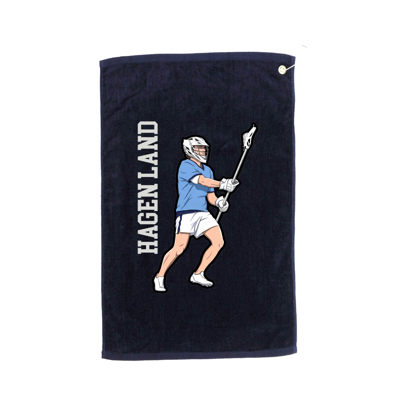 Golf Towel — Name Vertical in Navy