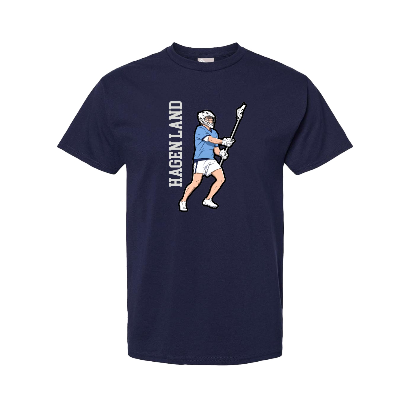 Tee — Name Vertical in Navy