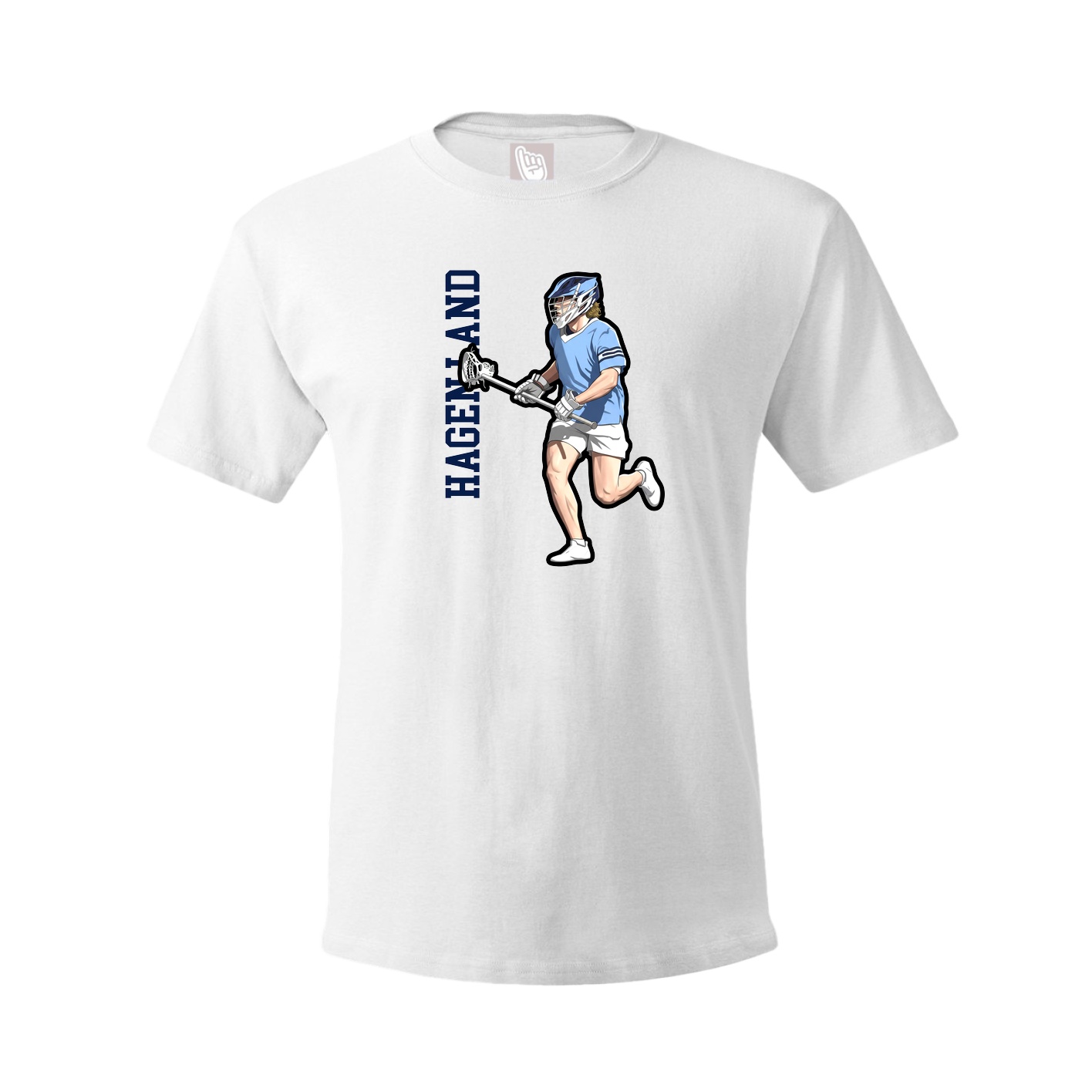 Youth Tee — Name Vertical in White