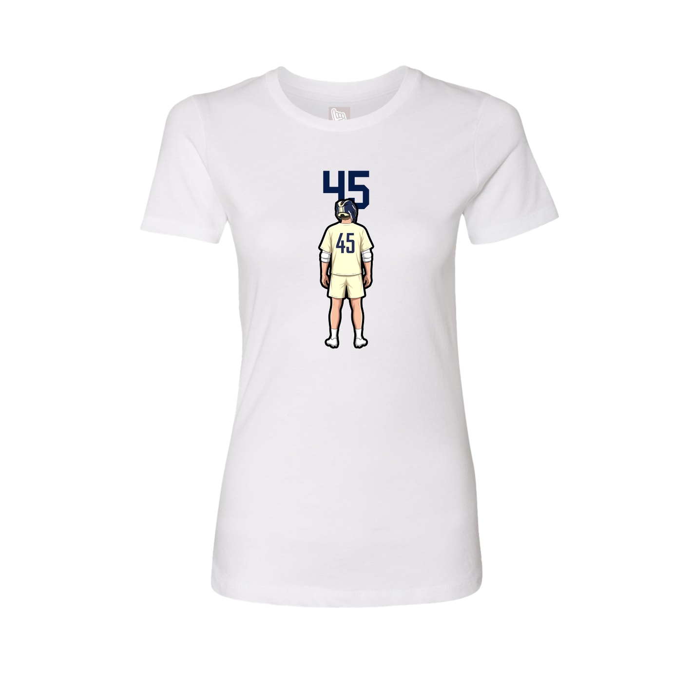 Fitted Women's Tee — Number Top in White