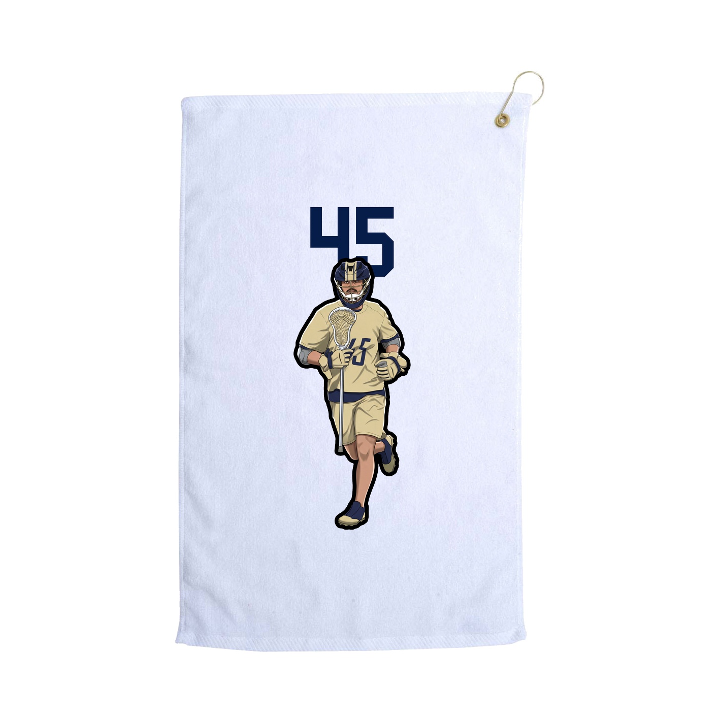 Golf Towel — Number Top in White