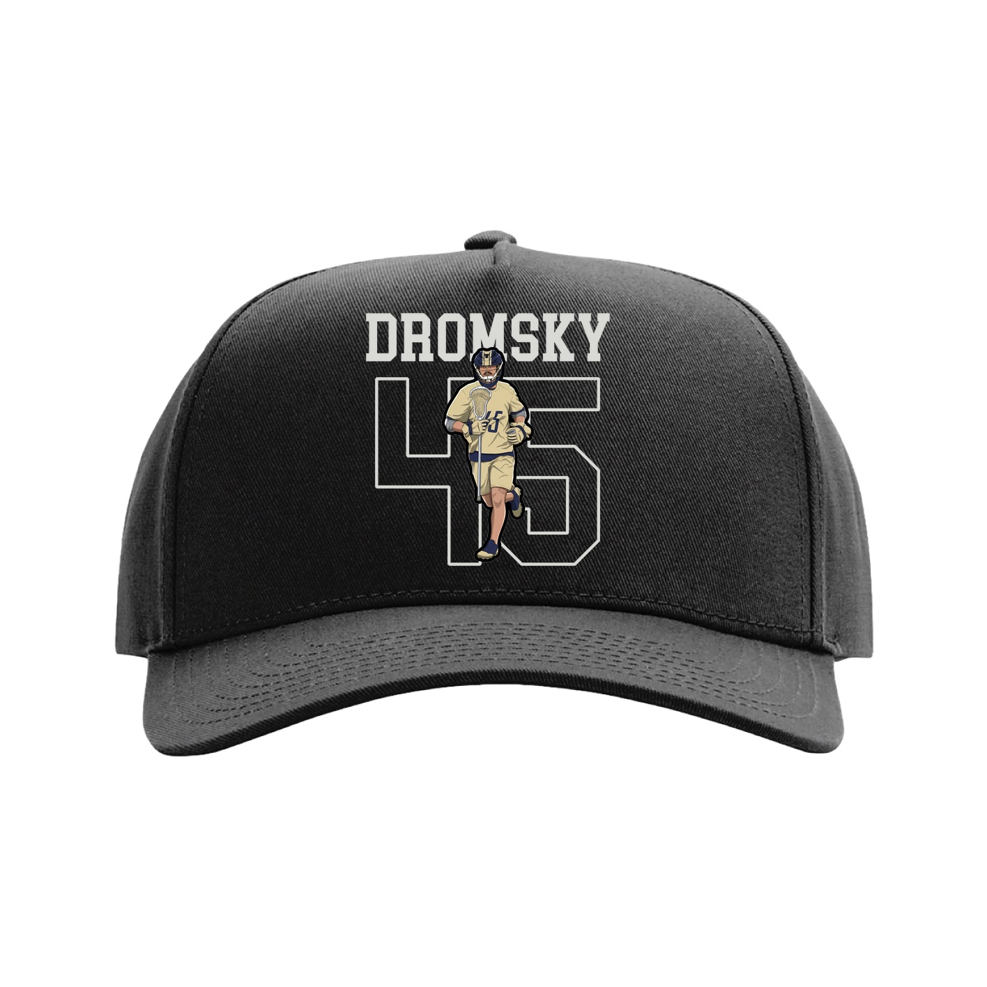 Full Fabric Five-Panel Champ Cap — Shirsey in Black