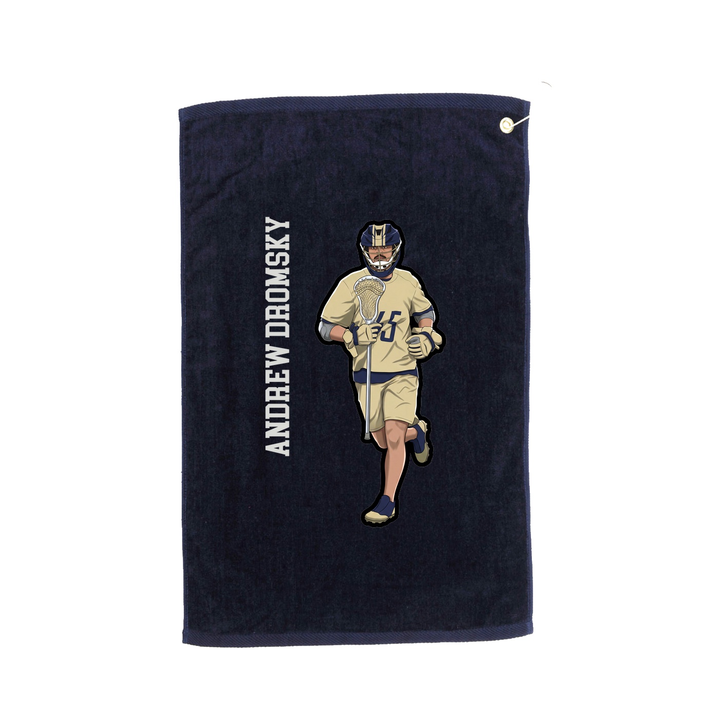 Golf Towel — Name Vertical in Navy