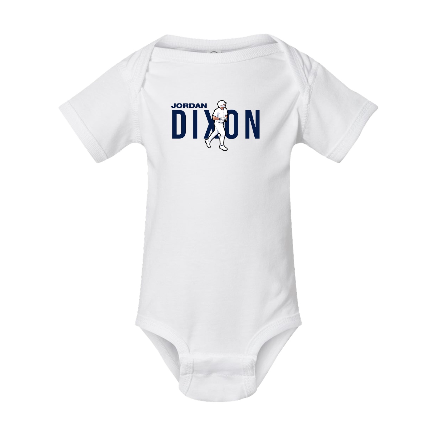 Baby Onesie — Player Name in White