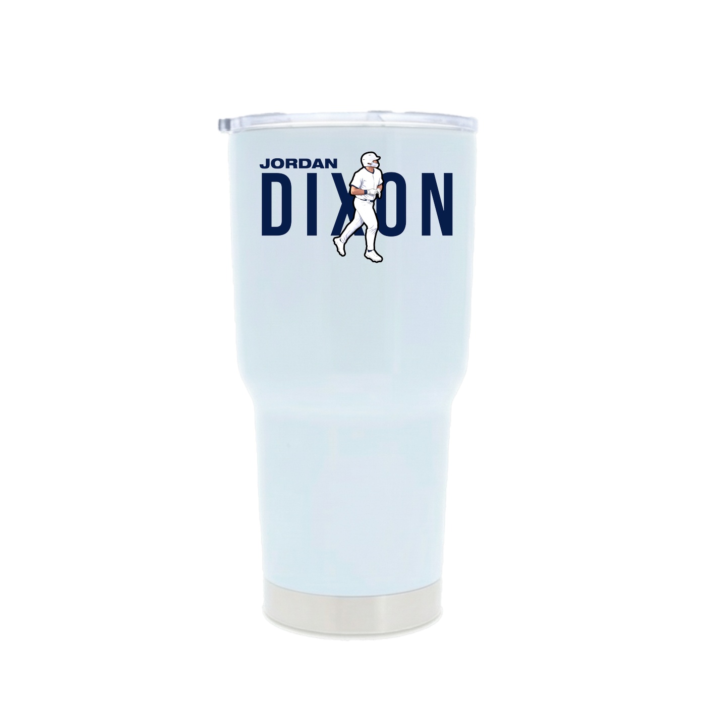 30oz Stainless Steel Tumbler — Player Name in White