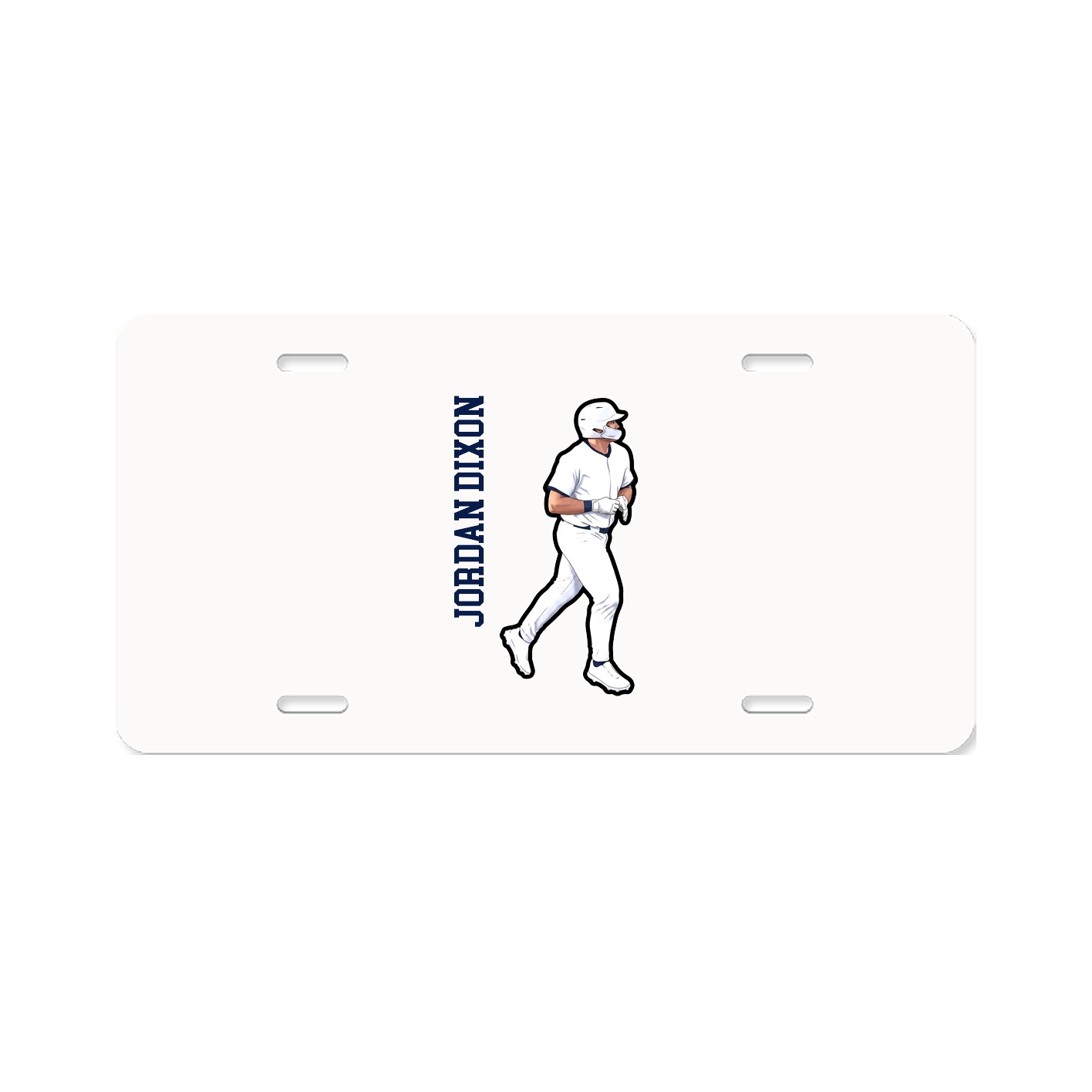 License Plate — Name Vertical in Classic