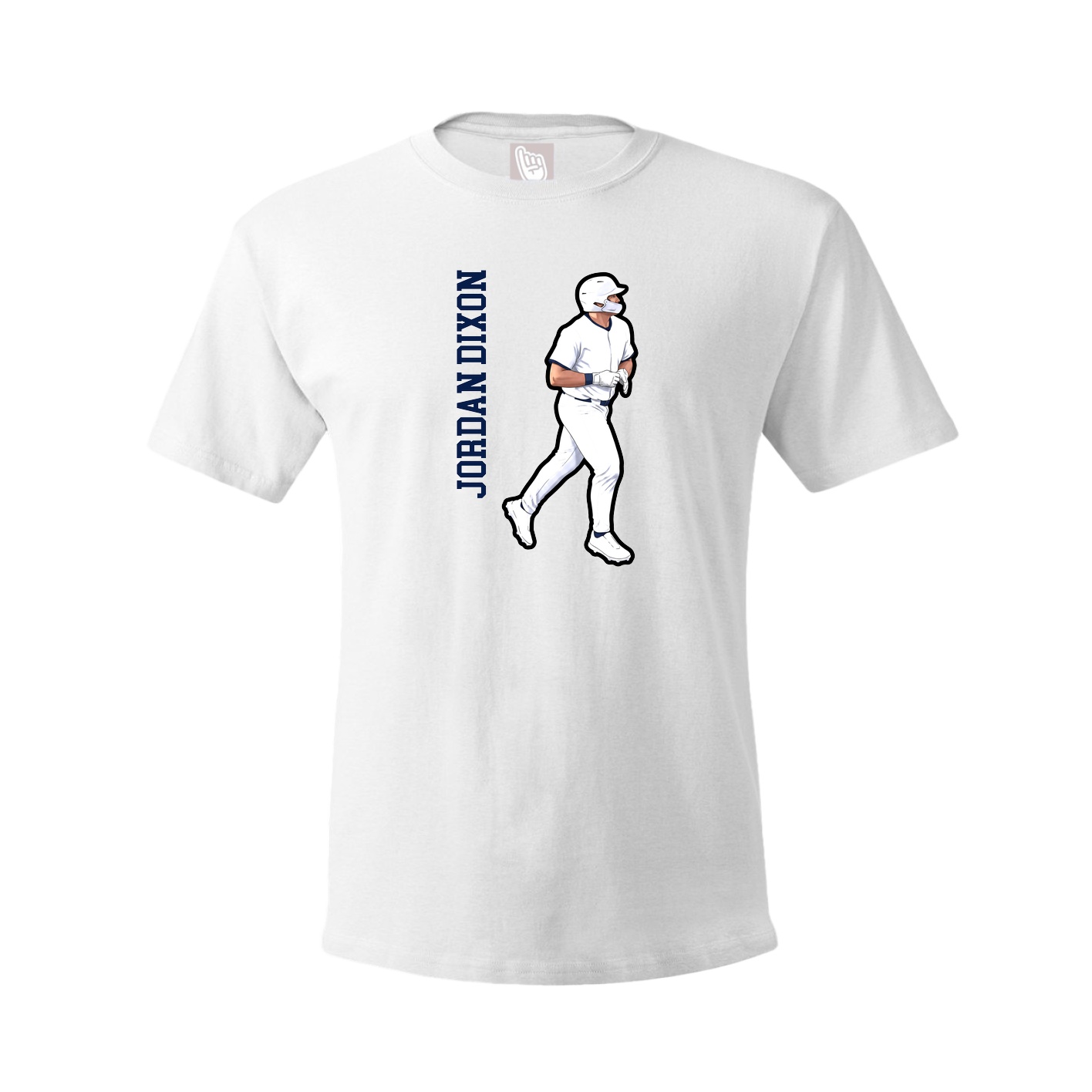 Tee — Name Vertical in White