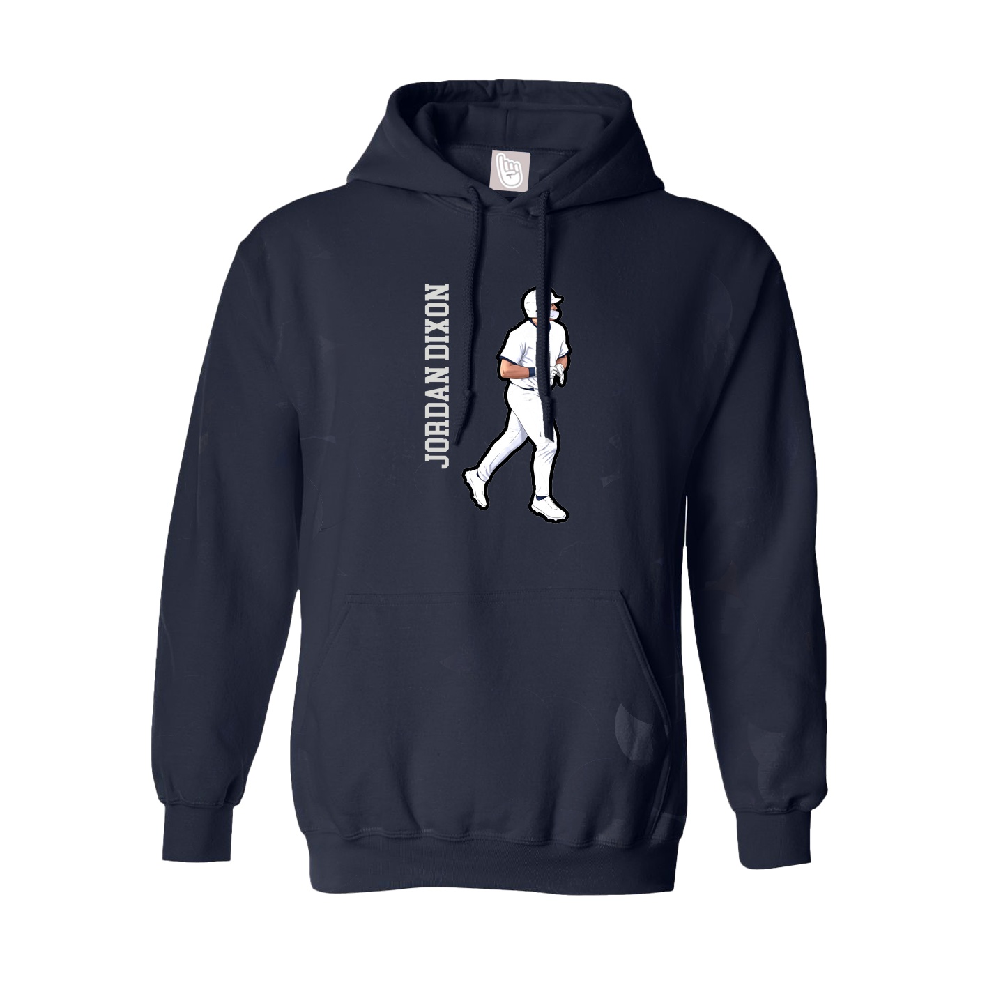Youth Hoodie — Name Vertical in Navy
