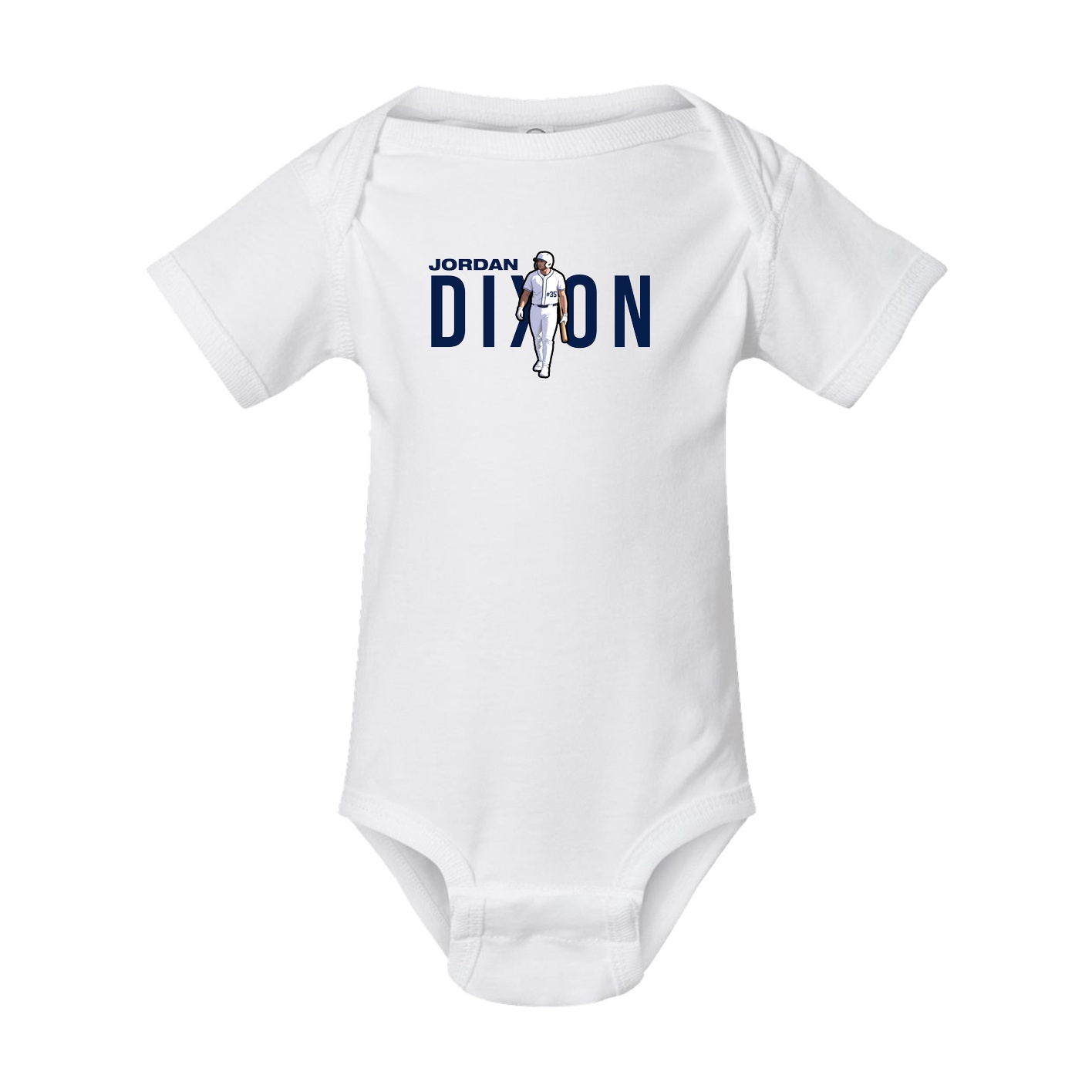 Baby Onesie — Player Name in White