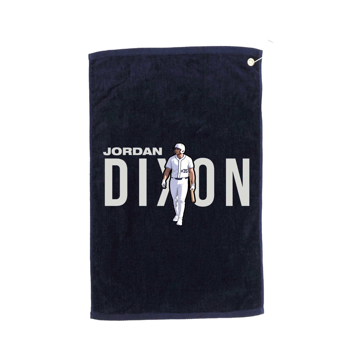 Golf Towel — Player Name in Navy
