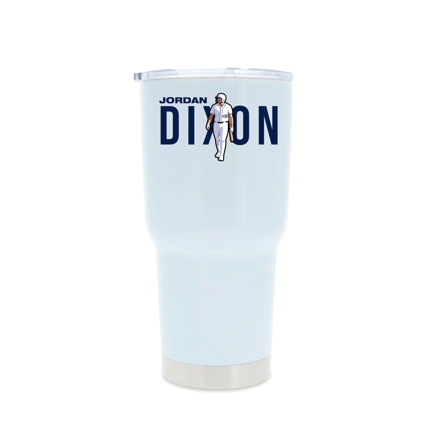 30oz Stainless Steel Tumbler — Player Name in White