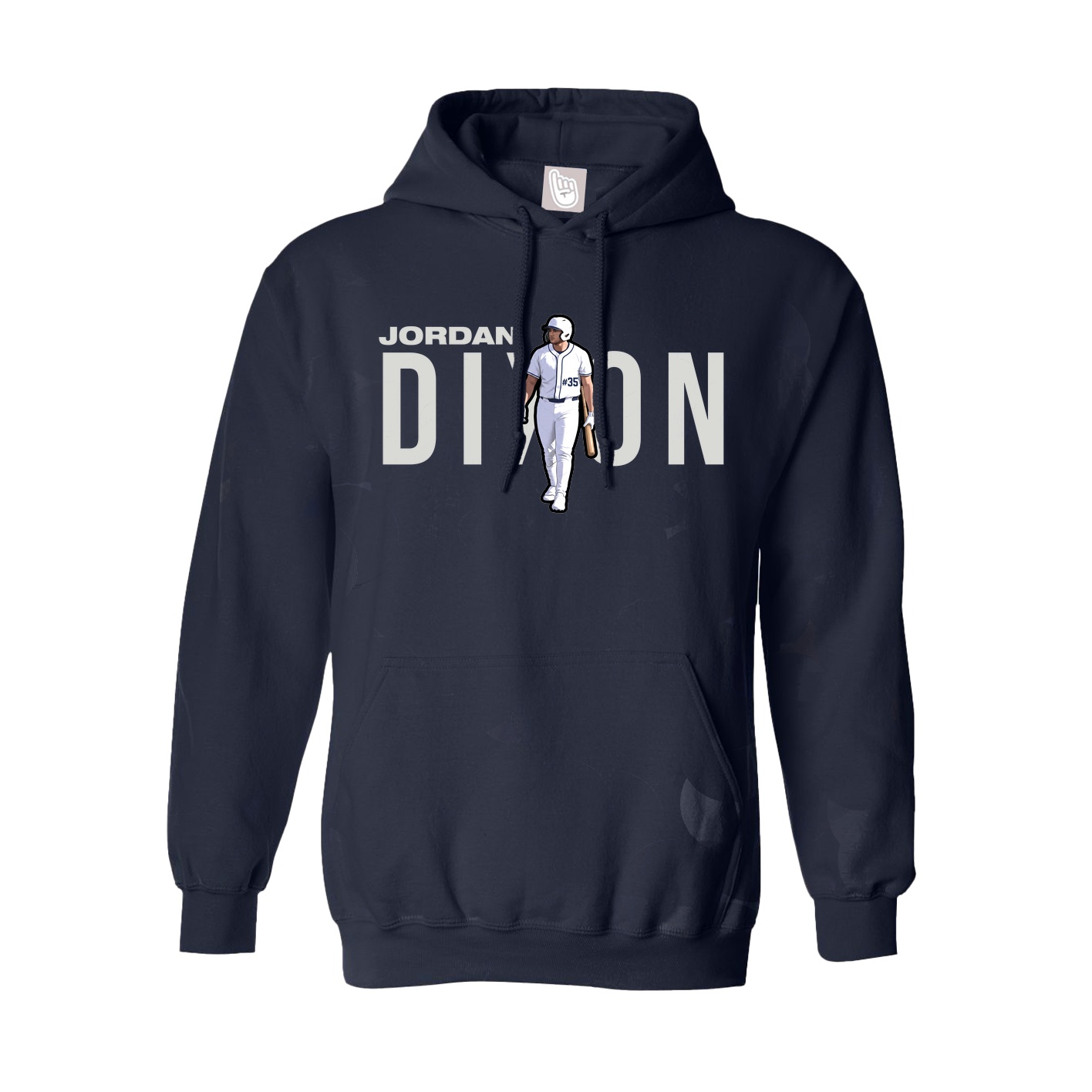 Youth Hoodie — Player Name in Navy