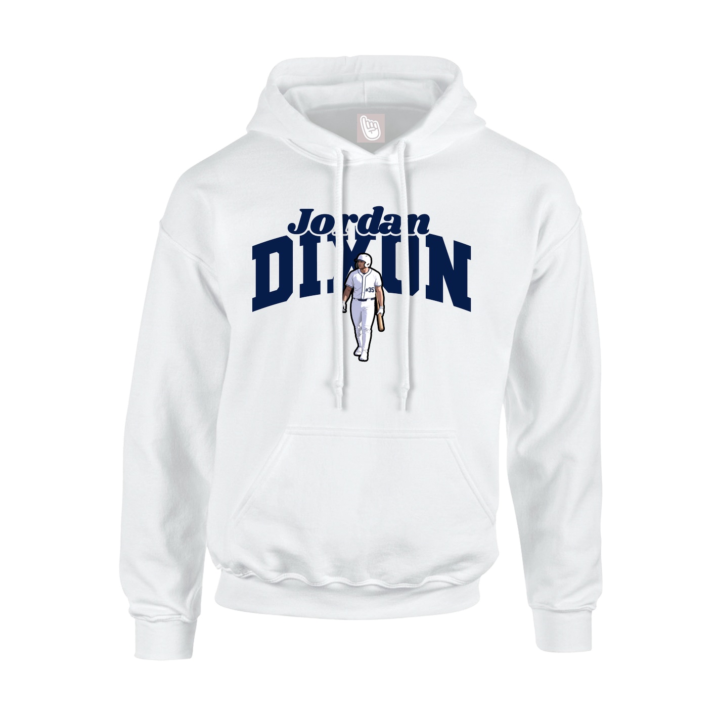 Hoodie — Signature Arch in White