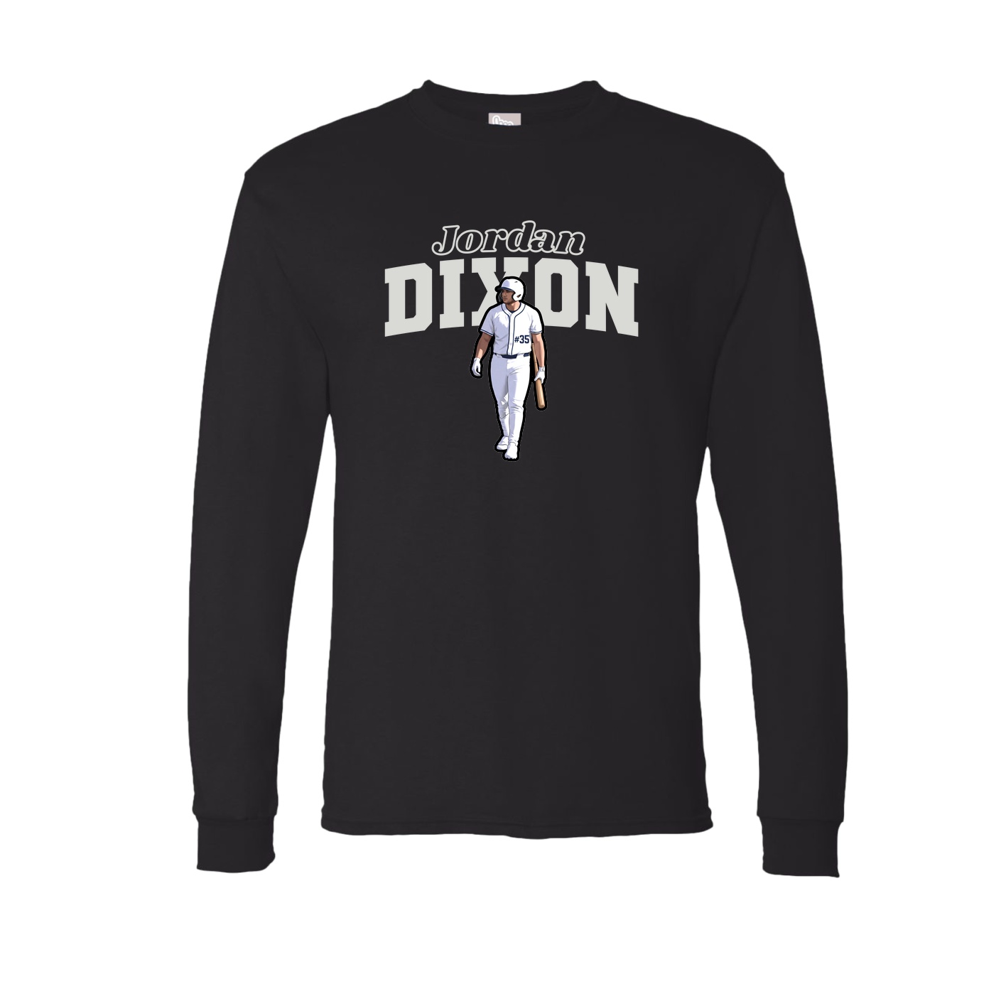 Long Sleeve Tee — Name Arch in Black