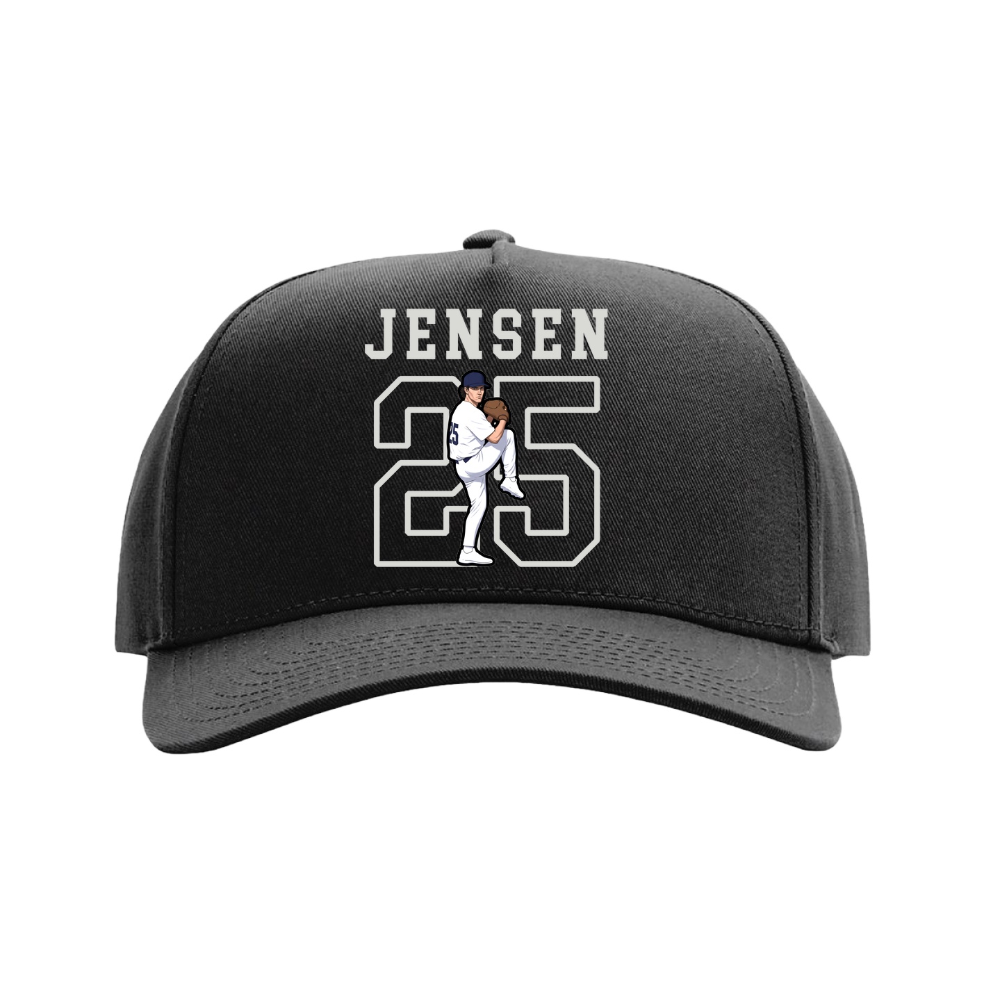 Full Fabric Five-Panel Champ Cap — Shirsey in Black