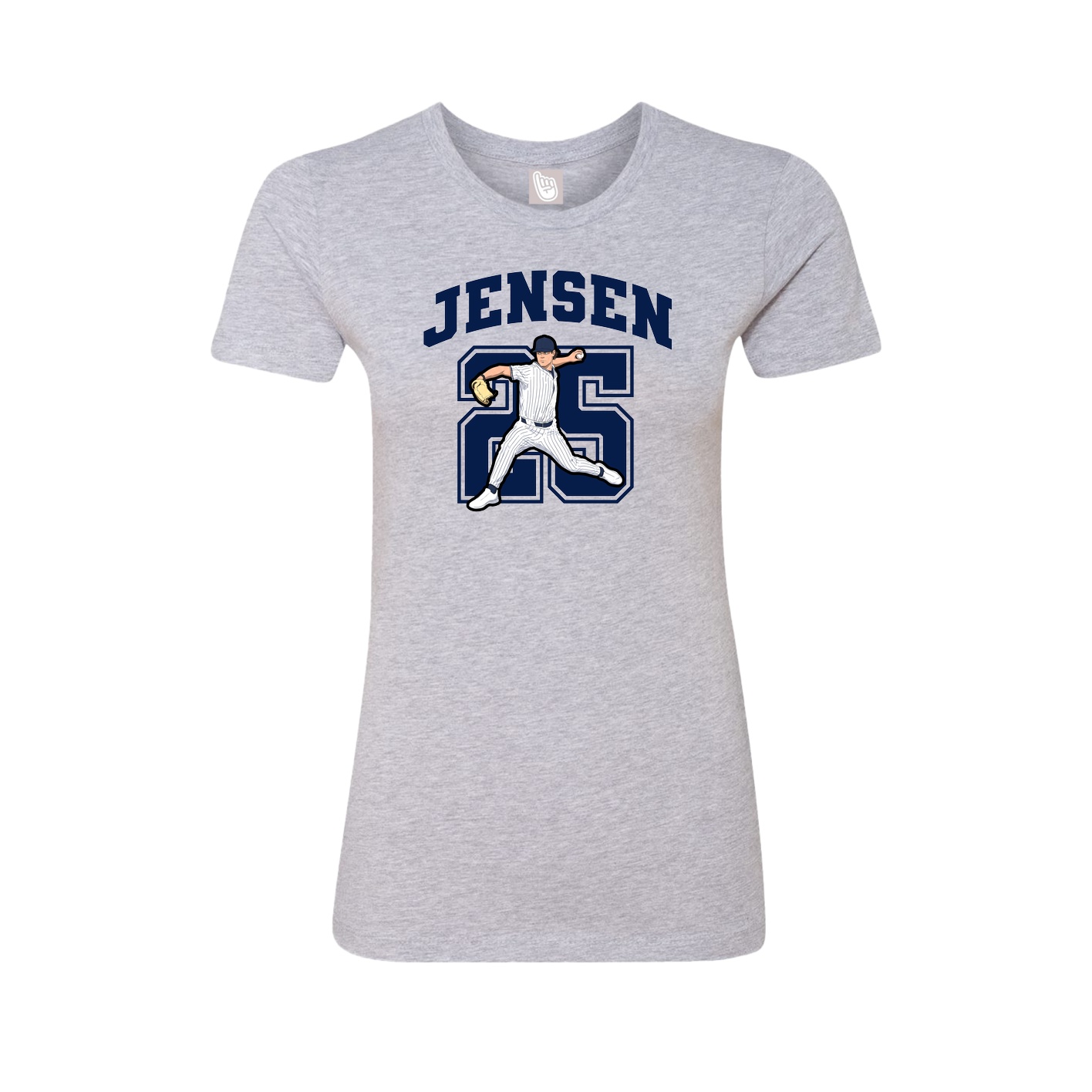 Fitted Women's Tee — Number in Grey
