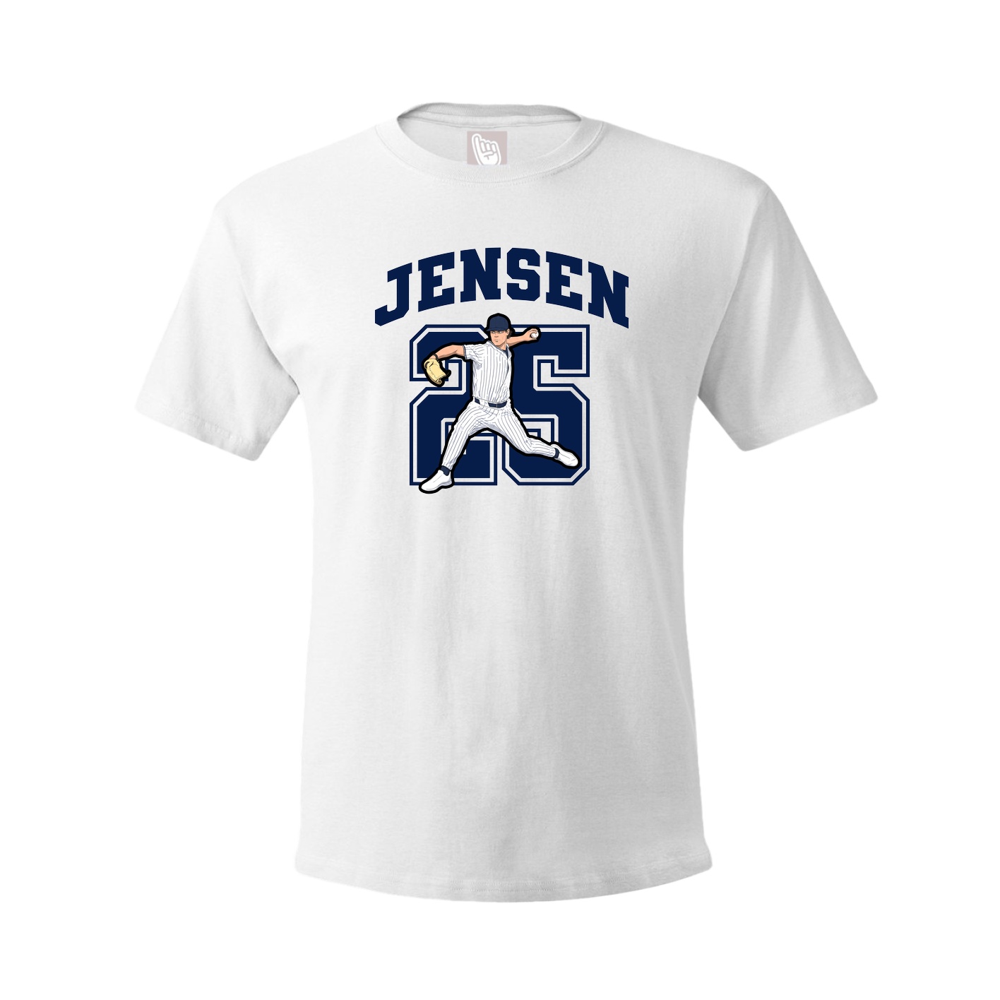 Youth Tee — Number in White