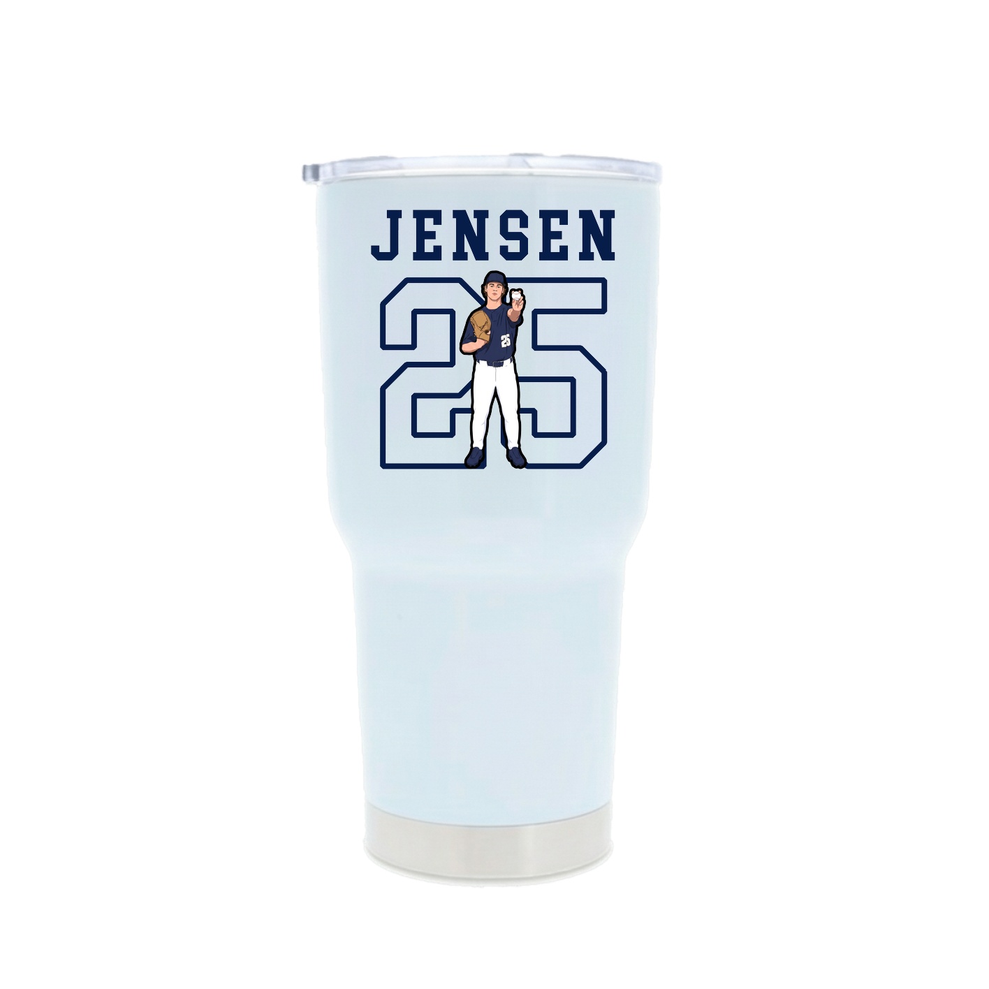30oz Stainless Steel Tumbler — Shirsey in White