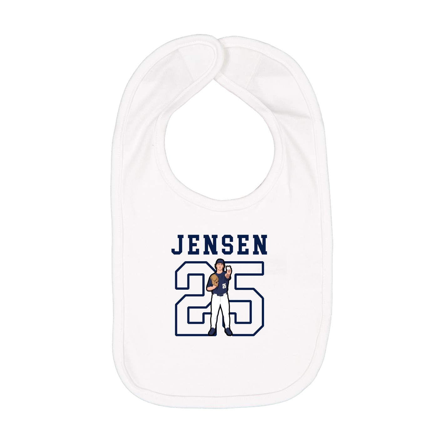 Infant Bib — Shirsey in White