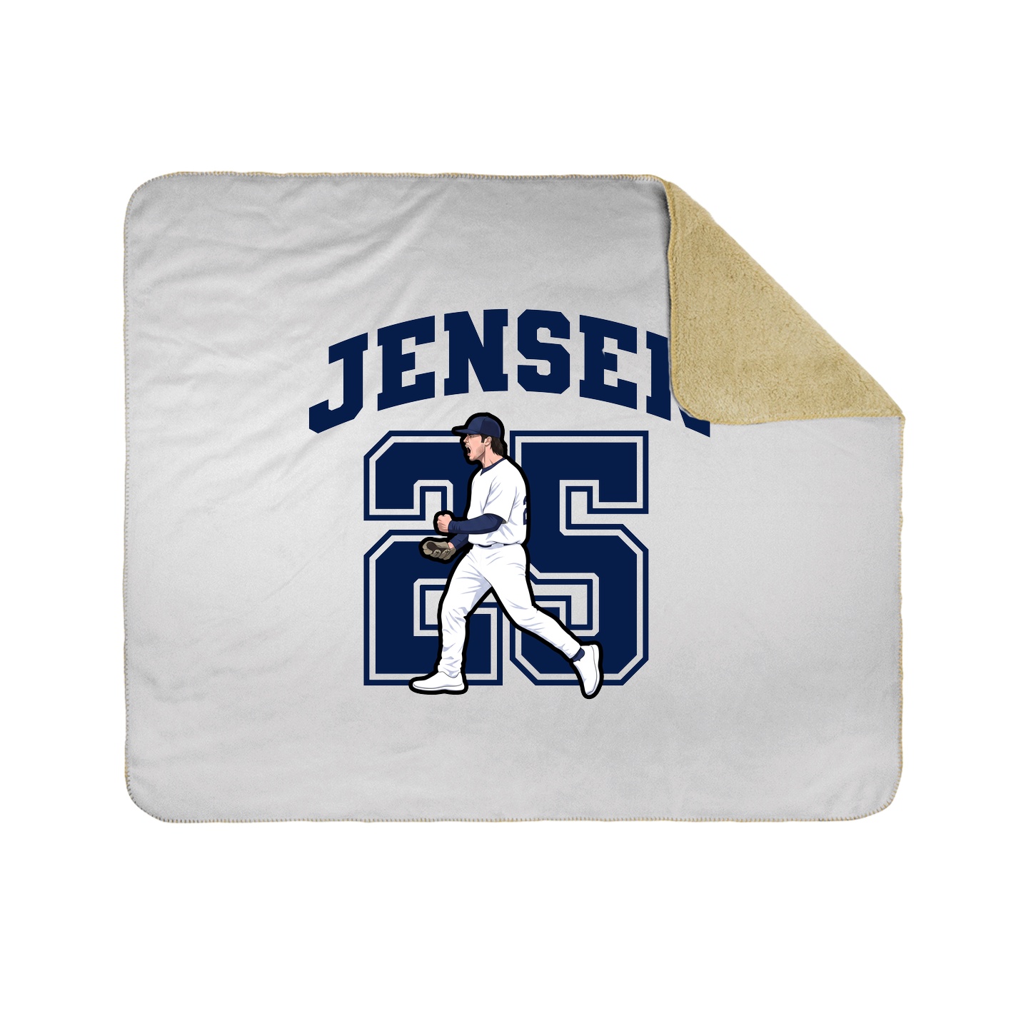 Throw Blanket — Number in White