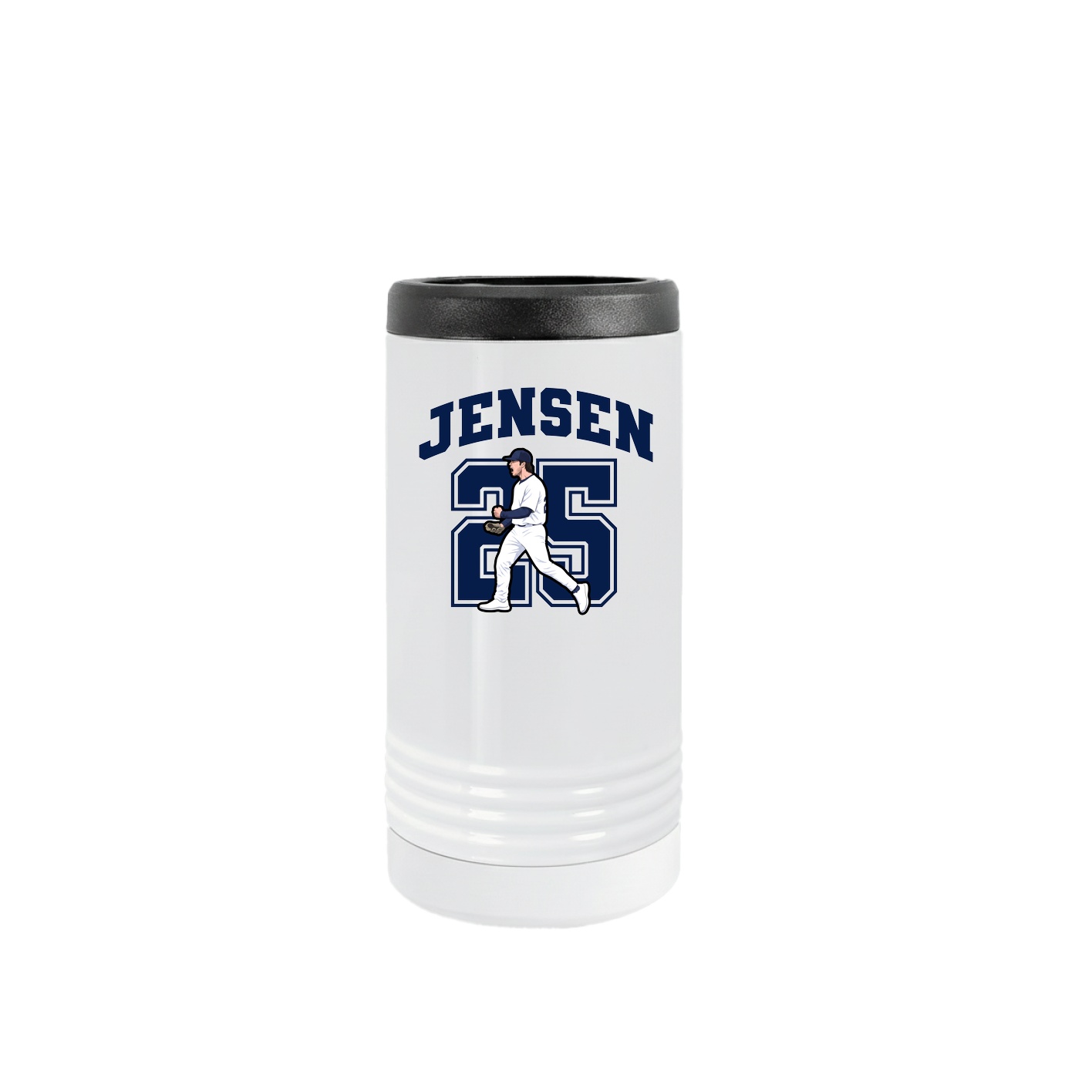 Slim Beverage Holder — Number in White